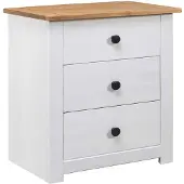 vidaXL Nachtkastje Panama Range 46x40x57 cm grenenhout wit