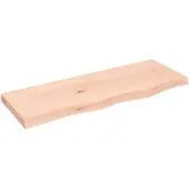 vidaXL Wandschap 80x30x(2-4) cm onbehandeld massief eikenhout
