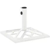 vidaXL Parasolstandaard, wit, 44x44x31 cm, gietijzer