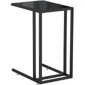 vidaXL Computer bijzettafel 50x35x65 cm gehard glas zwart
