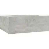 vidaXL Nachtkastje zwevend 40x30x15 cm bewerkt hout betongrijs