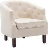 vidaXL Fauteuil stof beige