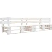 vidaXL Tuinbank 2-zits pallet hout wit
