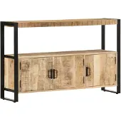 vidaXL Bijzetkast 120x30x75 cm massief mangohout