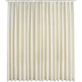 vidaXL Gordijn verduisterend met haken 290x245 cm fluweel crème