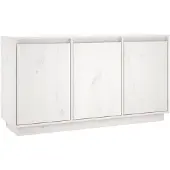 vidaXL Dressoir 111x34x60 cm massief grenenhout wit