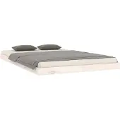 vidaXL Bedframe massief grenenhout wit 120x200 cm