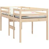 vidaXL Hoogslaper massief grenenhout 90x190 cm