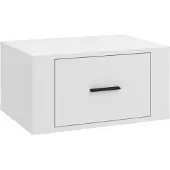vidaXL Nachtkastje wandgemonteerd 50x36x25 cm wit