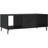 vidaXL Salontafel 102x50x40 cm bewerkt hout zwart