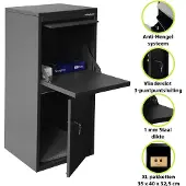 Logixbox Pakketbrievenbus Logixbox Frontbox DeLuxe Uni - grijs