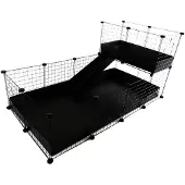 C&c modulair kooppaneel met 4x2 niveaus, een extra platform van 2x1 en een zwarte helling