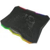 Esperanza EGC110 Esperanza žaidimų aušinimo padėklas, skirtas nešiojamojo kompiuterio LED rgb xalok, Notebookstandaard, Zwart