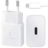 Samsung USB C snellader | (1x USB C, 15W, Inclusief USB C kabel, Wit)