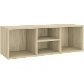 vidaXL Schoenenopbergbank 102x35x35 cm bewerkt hout sonoma eikenkleur