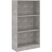 vidaXL Boekenkast met 3 schappen 60x24x109 cm bewerkt hout betongrijs