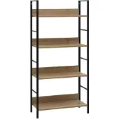 vidaXL Boekenkast 4 schappen 60x27,6x124,5 cm bewerkt hout eikenkleur