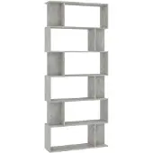 vidaXL Boekenkast / kamerscherm 80x24x192 cm bewerkt hout betongrijs