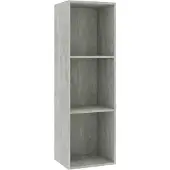 vidaXL Boekenkast/tv-meubel 36x30x114 cm bewerkt hout betongrijs