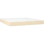 vidaXL Pocketveringmatras medium 180x200x20 cm stof crèmekleurig