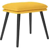 vidaXL Voetenbank 45x29,5x35 cm stof mosterdgeel
