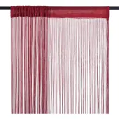 vidaXL Dradengordijnen 100x250 cm wijnrood 2 st