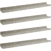 vidaXL Wandschappen 4 st 60x9x3 cm betongrijs