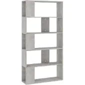 vidaXL Boekenkast/kamerscherm 80x24x159 cm bewerkt hout betongrijs