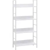 vidaXL Boekenkast met 4 schappen 60x27,6x124,5 cm bewerkt hout wit