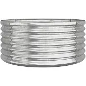 vidaXL Plantenbak 80x80x36 cm gegalvaniseerd staal zilverkleurig
