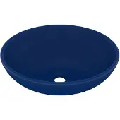 vidaXL Lavabo ovale de luxe Bleu foncé mat 40x33 cm Céramique146924