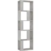 vidaXL Boekenkast/kamerscherm 45x24x159 cm bewerkt hout betongrijs