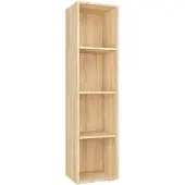 vidaXL Boekenkast/tv-meubel 36x30x143cm bewerkt hout sonoma eikenkleur