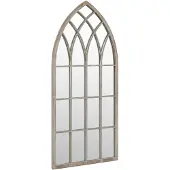 vidaXL Tuinspiegel 70x30 cm ijzer zandkleurig