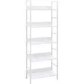 vidaXL Boekenkast met 5 schappen 60x27,6x158,5 cm bewerkt hout wit