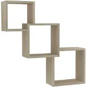 vidaXL Wandschappen kubus 68x15x68 cm spaanplaat sonoma eikenkleurig