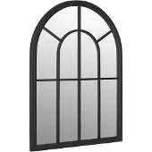 vidaXL Tuinspiegel 60x45 cm ijzer zwart