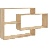 vidaXL Wandschappen 104x20x58,5 cm bewerkt hout sonoma eikenkleurig
