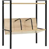 vidaXL Boekenkast 2 schappen 52x28x59 cm bewerkt hout zwart en eiken