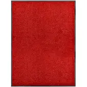 vidaXL Deurmat wasbaar 90x120 cm rood