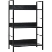 vidaXL Boekenkast met 3 schappen 60x27,6x90,5 cm bewerkt hout zwart