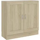 vidaXL Boekenkast 82,5x30,5x80 cm bewerkt hout sonoma eikenkleurig
