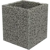 vidaXL Gabion plantenbak verhoogd 90x90x100 cm gegalvaniseerd staal