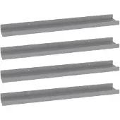 vidaXL Wandschappen 4 st 60x9x3 cm grijs