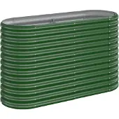 vidaXL Plantenbak 114x40x68 cm gegalvaniseerd staal groen