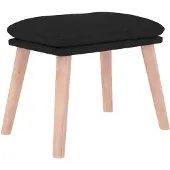 vidaXL Voetenbank 45x29,5x35 cm stof zwart