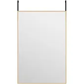 vidaXL Deurspiegel 40x60 cm glas en aluminium goudkleurig