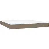 vidaXL Pocketveringmatras medium 180x200x20 cm stof taupe
