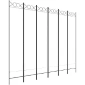 vidaXL Kamerscherm met 6 panelen 240x200 cm stof wit