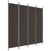 vidaXL Kamerscherm met 4 panelen 200x200 cm stof bruin